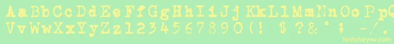 Шрифт Carbontype – жёлтые шрифты на зелёном фоне
