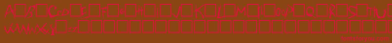 Geraint Font – Red Fonts on Brown Background