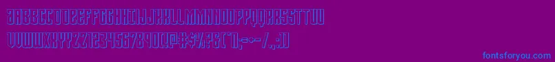 Viceroy3D Font – Blue Fonts on Purple Background