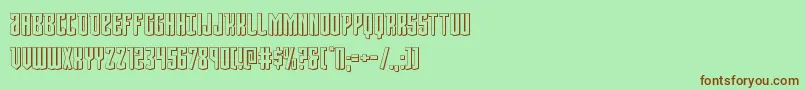 Viceroy3D-fontti – ruskeat fontit vihreällä taustalla