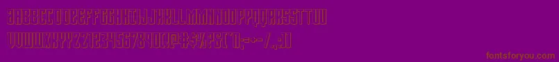 フォントViceroy3D – 紫色の背景に茶色のフォント