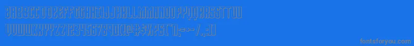 Viceroy3D-Schriftart – Graue Schriften auf blauem Hintergrund