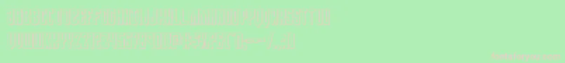 Viceroy3D-fontti – vaaleanpunaiset fontit vihreällä taustalla