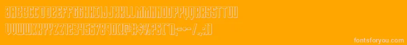 Viceroy3D-fontti – vaaleanpunaiset fontit oranssilla taustalla