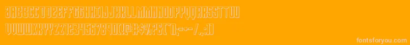 Viceroy3D-Schriftart – Rosa Schriften auf orangefarbenem Hintergrund