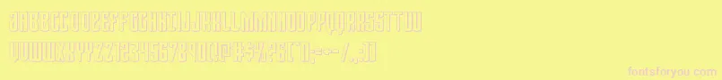 Viceroy3D-fontti – vaaleanpunaiset fontit keltaisella taustalla