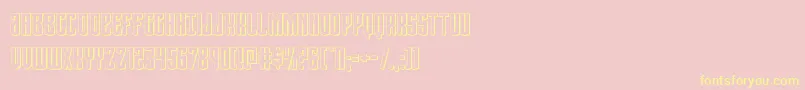 Viceroy3D-Schriftart – Gelbe Schriften auf rosa Hintergrund