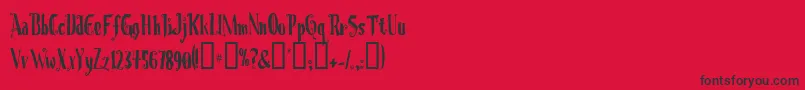 Chrioc Font – Black Fonts on Red Background