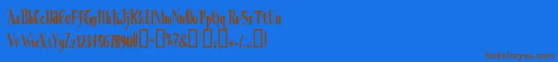 Chrioc Font – Brown Fonts on Blue Background