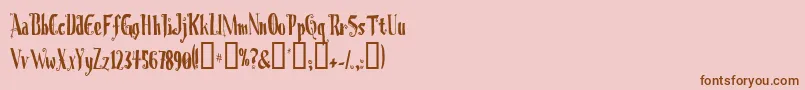 Chrioc Font – Brown Fonts on Pink Background