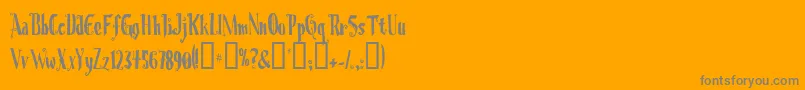 Chrioc Font – Gray Fonts on Orange Background