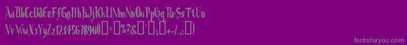 フォントChrioc – 紫の背景に灰色の文字