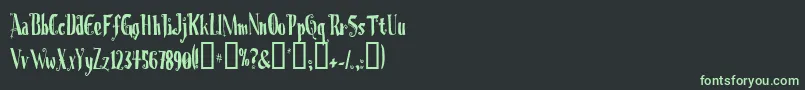 フォントChrioc – 黒い背景に緑の文字