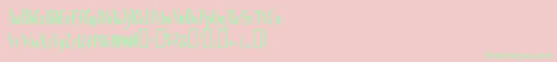 フォントChrioc – ピンクの背景に緑の文字