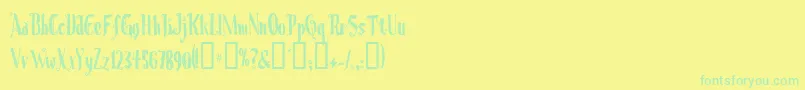 Chrioc Font – Green Fonts on Yellow Background