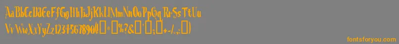 Chrioc Font – Orange Fonts on Gray Background