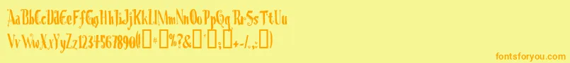 Chrioc Font – Orange Fonts on Yellow Background