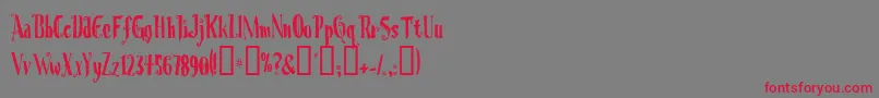 Chrioc Font – Red Fonts on Gray Background