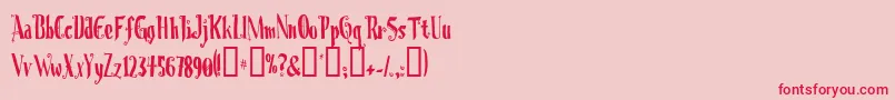 Chrioc Font – Red Fonts on Pink Background