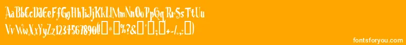 フォントChrioc – オレンジの背景に白い文字