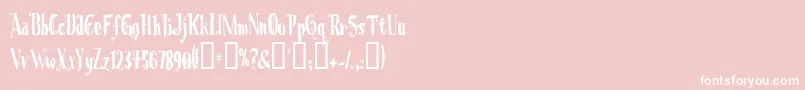 Chrioc Font – White Fonts on Pink Background