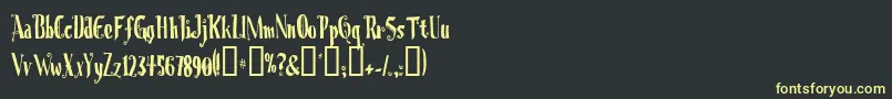 Chrioc Font – Yellow Fonts on Black Background
