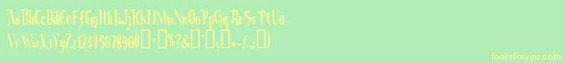 Chrioc Font – Yellow Fonts on Green Background