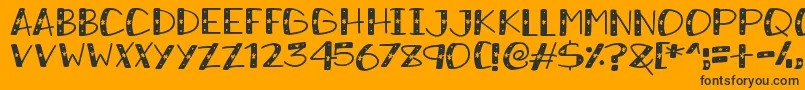 SnowySparkles Font – Black Fonts on Orange Background
