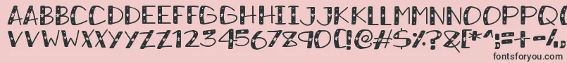 SnowySparkles Font – Black Fonts on Pink Background
