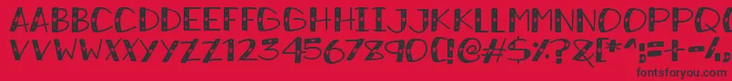 SnowySparkles Font – Black Fonts on Red Background