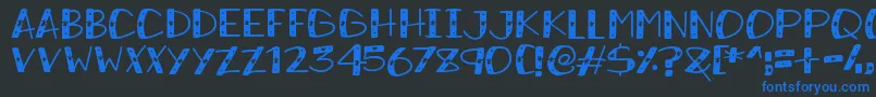 SnowySparkles Font – Blue Fonts on Black Background