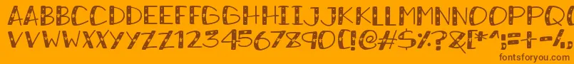 SnowySparkles Font – Brown Fonts on Orange Background