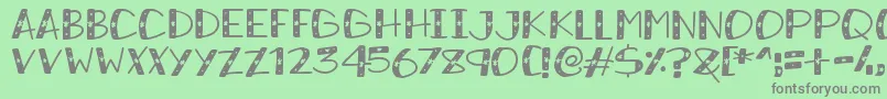 SnowySparkles Font – Gray Fonts on Green Background