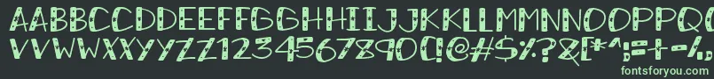 SnowySparkles Font – Green Fonts on Black Background