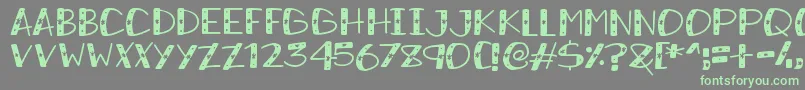 SnowySparkles Font – Green Fonts on Gray Background