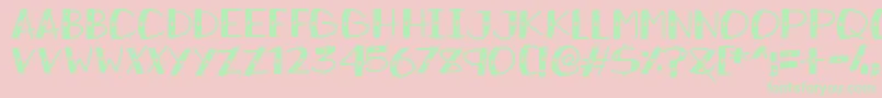 SnowySparkles Font – Green Fonts on Pink Background