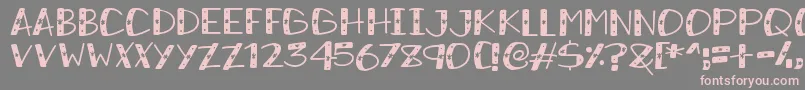 SnowySparkles Font – Pink Fonts on Gray Background