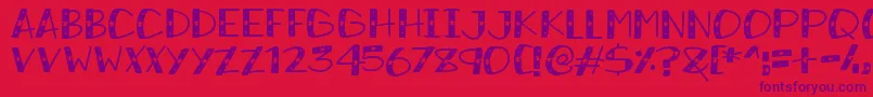 SnowySparkles Font – Purple Fonts on Red Background