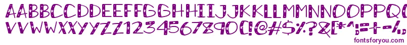SnowySparkles Font – Purple Fonts on White Background