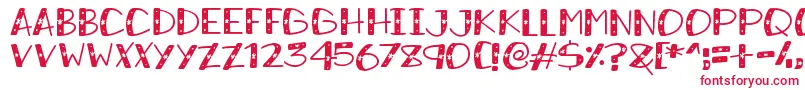 SnowySparkles Font – Red Fonts on White Background