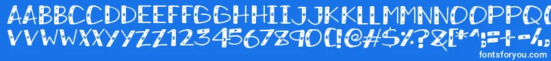 SnowySparkles Font – White Fonts on Blue Background
