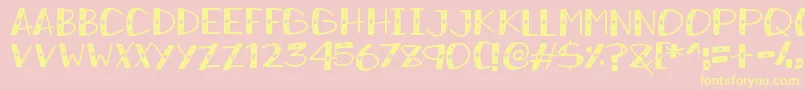SnowySparkles Font – Yellow Fonts on Pink Background
