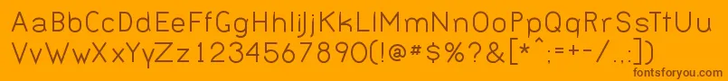 BernurNormal Font – Brown Fonts on Orange Background