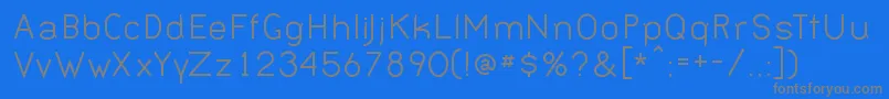 フォントBernurNormal – 青い背景に灰色の文字