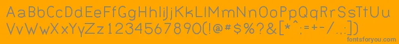 BernurNormal Font – Gray Fonts on Orange Background