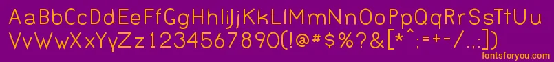 BernurNormal Font – Orange Fonts on Purple Background