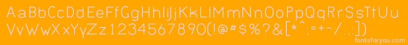Шрифт BernurNormal – розовые шрифты на оранжевом фоне