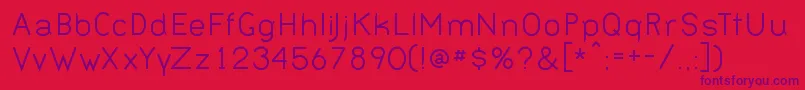 BernurNormal Font – Purple Fonts on Red Background