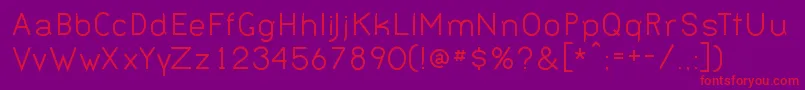 BernurNormal Font – Red Fonts on Purple Background