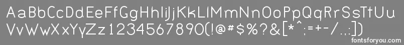 フォントBernurNormal – 灰色の背景に白い文字